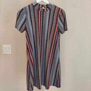 BCBGeneration Dress Size Small Vertical Stripe Mini Shift 90s Y2k